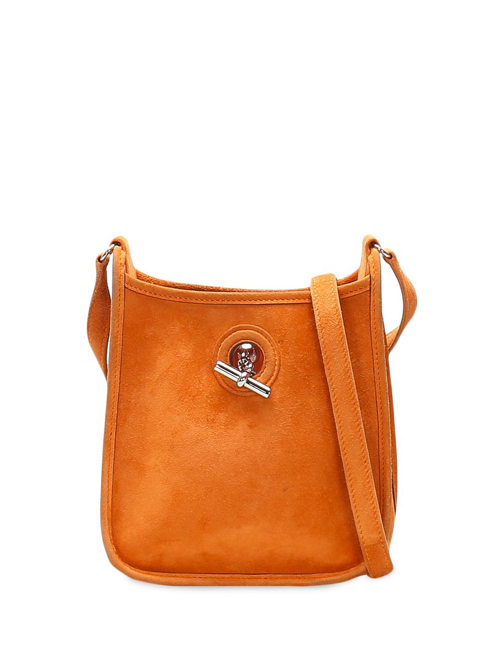 Pre-owned Hermes Orange Suede Vespa Tpm Shoulder Bag