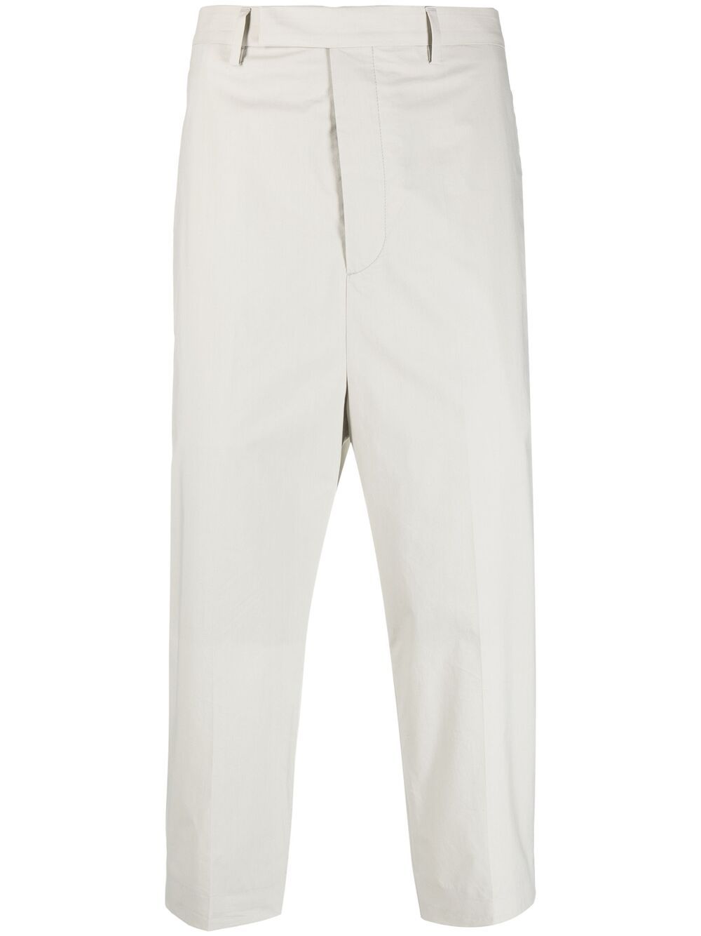 Rick Owens Drop-crotch Cropped Trousers In Neutrals