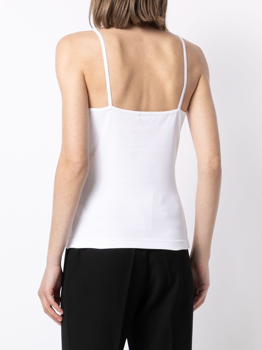 Shop Goodious Ribbed Square Neck Camisole In White