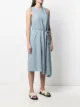 Theory vestido midi cruzado