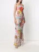 Marco Rambaldi floral crochet midi dress