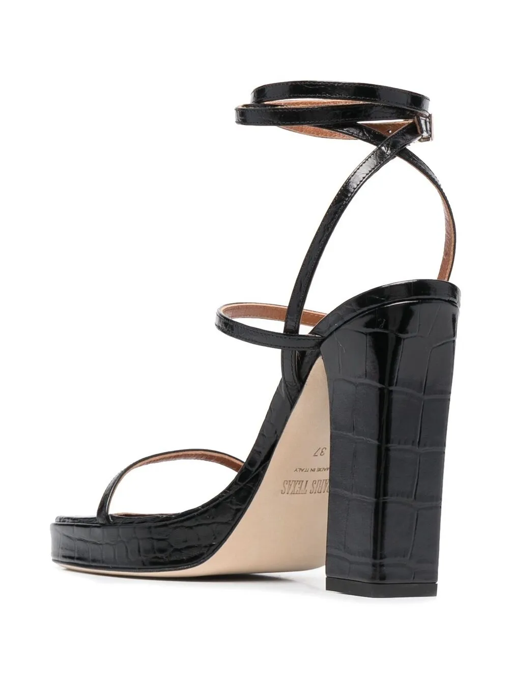 фото Paris texas босоножки с тиснением под кожу крокодила