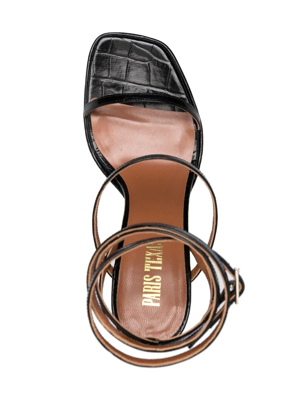 фото Paris texas босоножки с тиснением под кожу крокодила