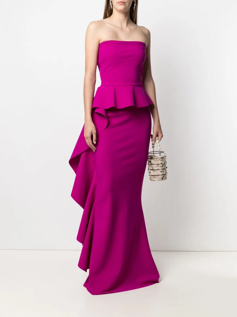 фото Le petite robe di chiara boni платье с бюстье и баской