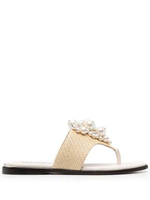 jimmy choo pearl sliders
