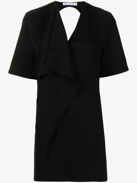 Off-White short-sleeve backless dress