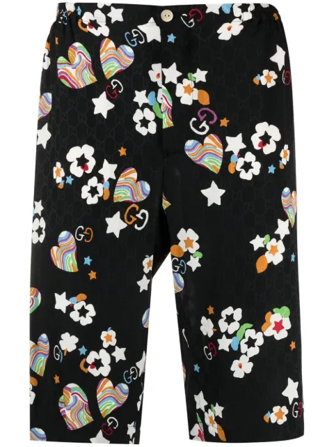 Gucci Knielange Shorts mit Monogramm-Print