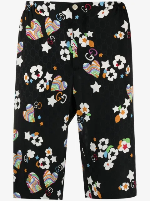 Gucci Knielange Shorts mit Monogramm-Print