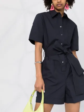 belted-waists shirt jumpsuit展示图