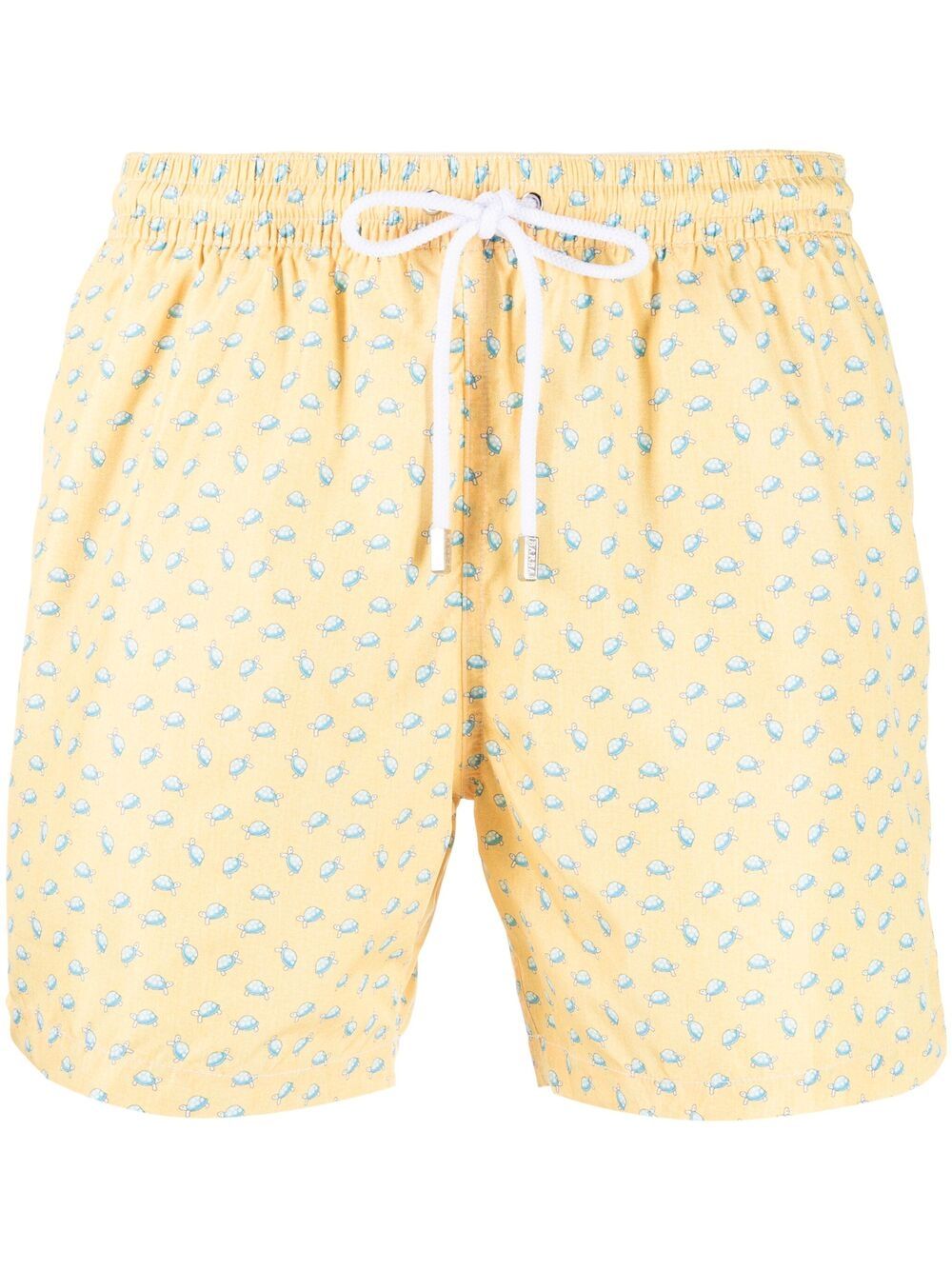 Barba Turtle-print Swim Shorts In Yellow