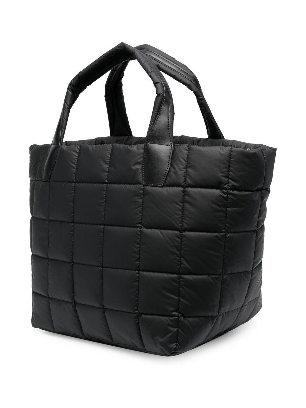 Shop Veecollective Large Quilted Tote Bag In Black
