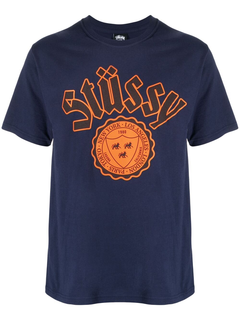 Stussy Graphic-print Cotton T-shirt In Blue