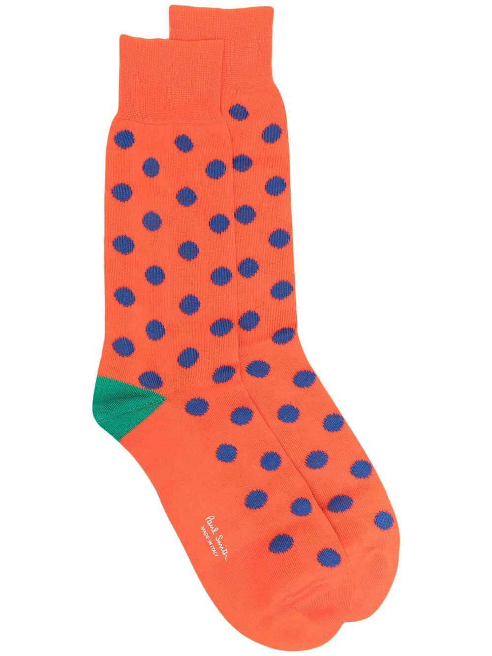 Paul Smith Polka-dot Socks In Orange
