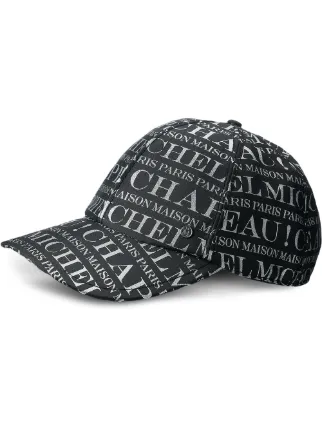 Maison Michel Logo Print Baseball Cap 