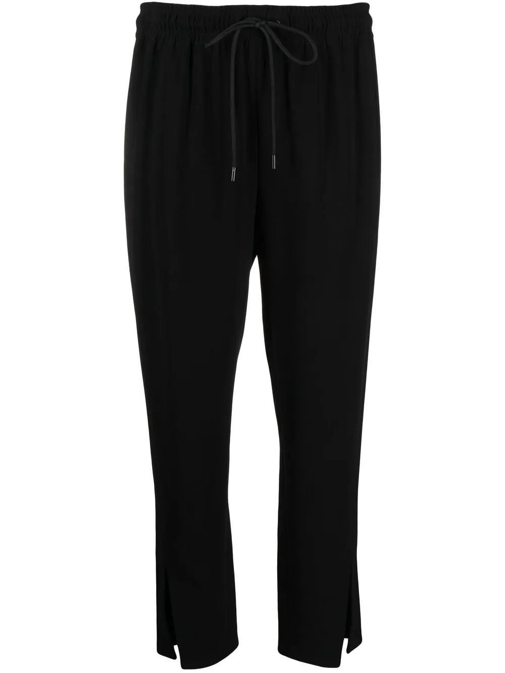 Theory Drawstring Jogger Pants With Split Hem In Black