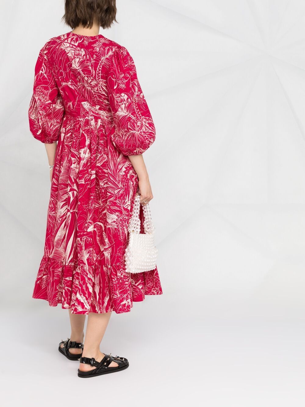 RED Valentino floral-print Midi Dress - Farfetch