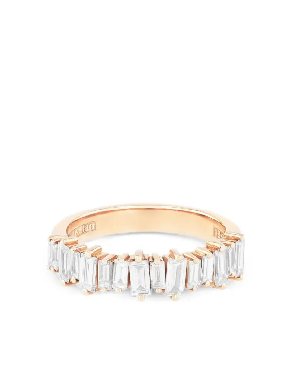 Suzanne Kalan 18K Rose Gold Bold Diamonds Ring in Pink