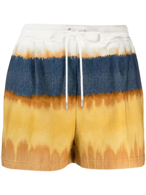 Alberta Ferretti tie-dye track shorts