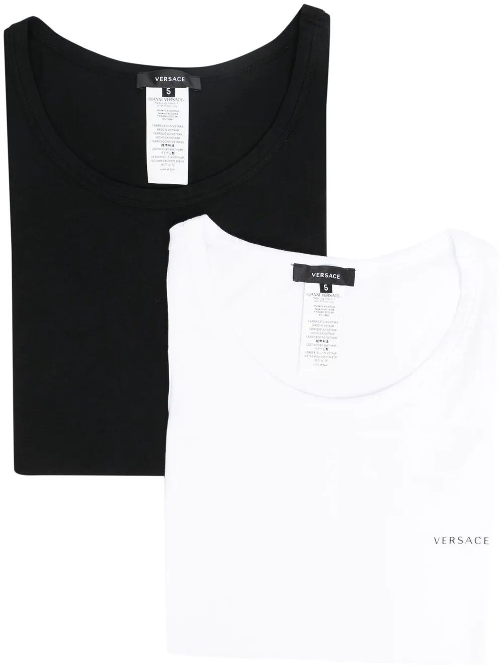 

Versace pack de 2 tops con estampado del logo - Blanco