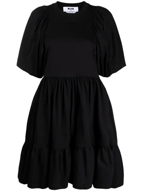 MSGM robe courte à manches bouffantes