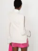 GANNI crystal-button ribbed-knit shirt