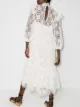 ALEMAIS Osiris crochet midi dress