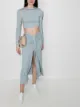 Image 2 of Reformation REF CRESCENT CN LS CROP TOP AND GTHERED