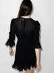 Reformation REF LAURELEI DEEP V 3/4 SLV RFFL FRNT TI