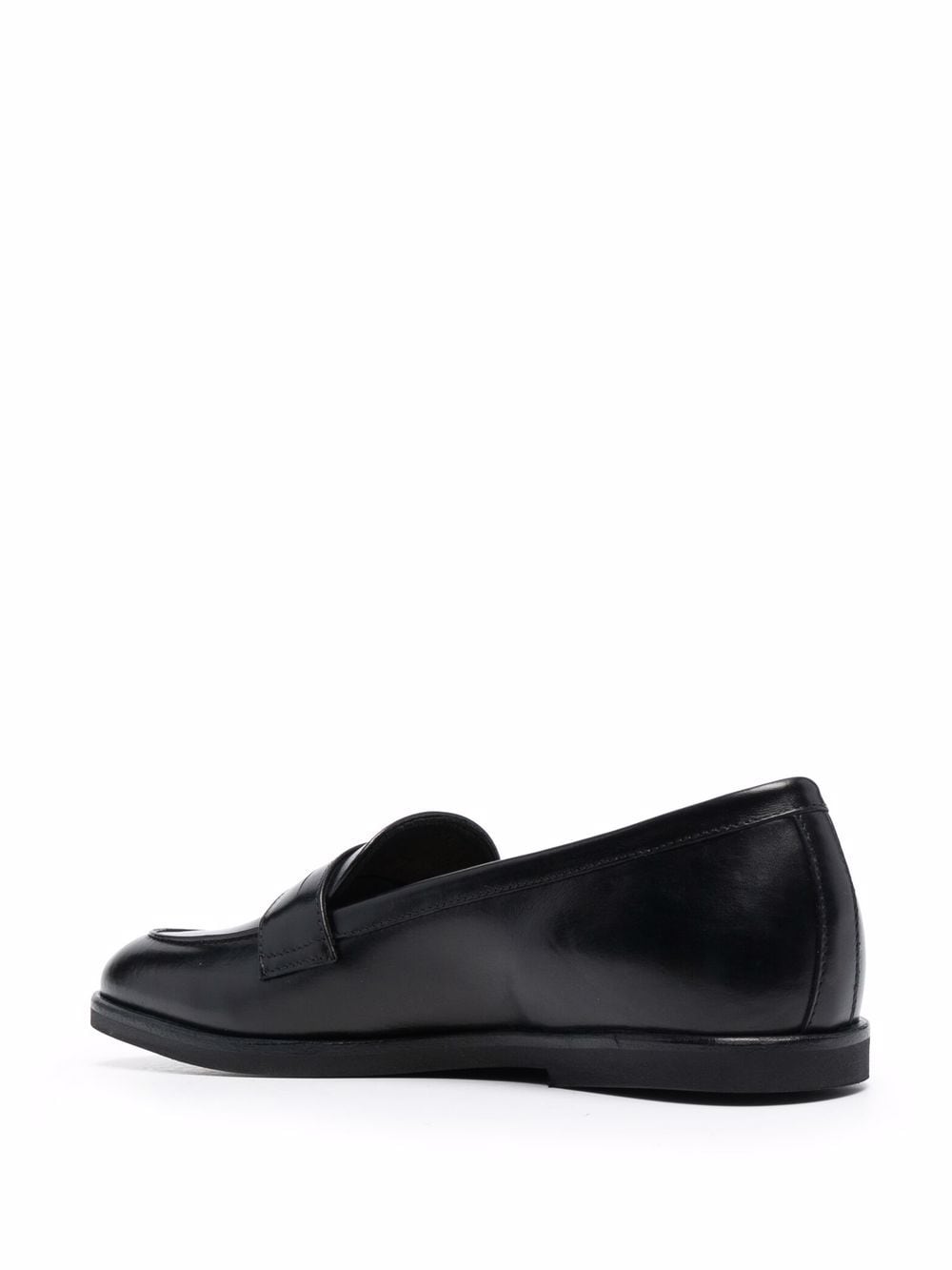 Shop Scarosso Monica Leather Loafers In Black