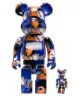 Image 1 of Medicom Toy Be@rbrick 100% + 400% Andy Warhol Muhammad Ali figure set