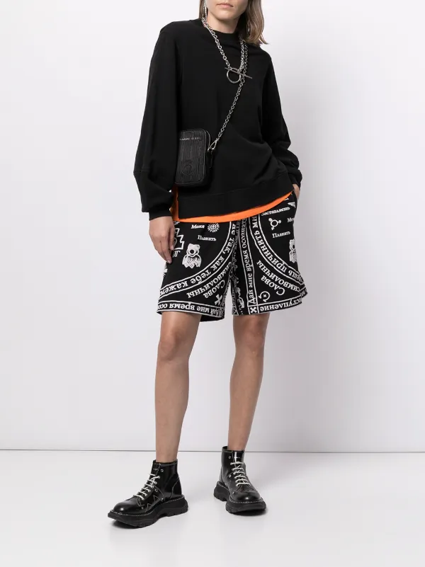 KTZ Church-print Track Shorts | Black | FARFETCH