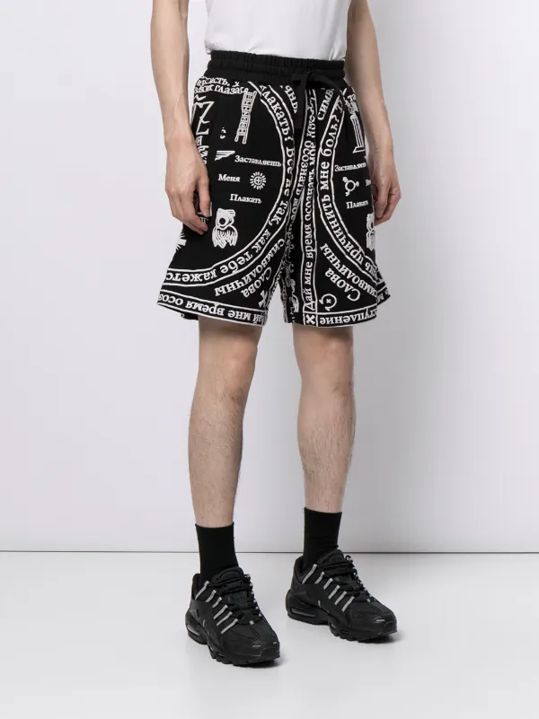 KTZ Church-print Track Shorts | Black | FARFETCH