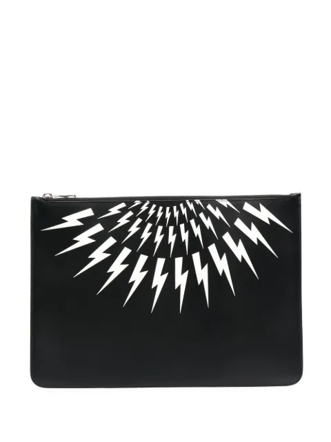Neil Barrett bolsa de mano con estampado Thunderbolt