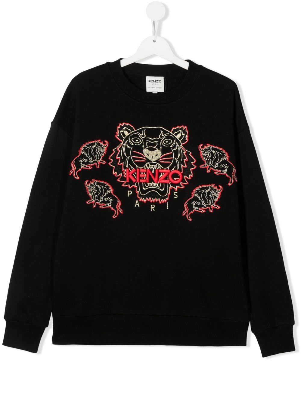 Shop Kenzo Chinese New Year Tiger Sweatshirt In Black