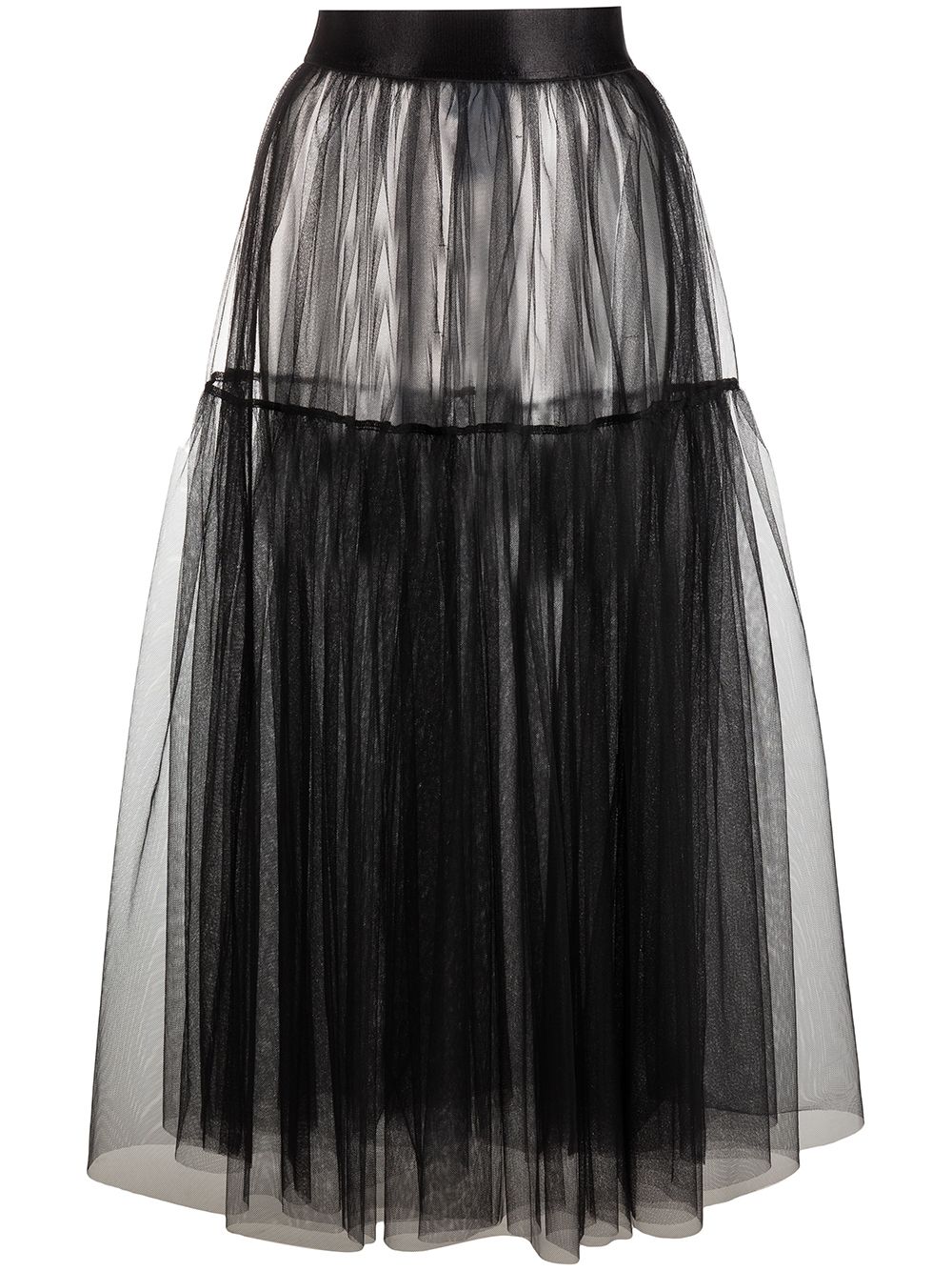 фото Marchesa notte полупрозрачная юбка из тюля