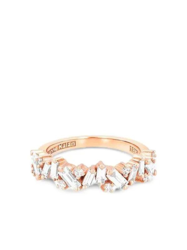 Suzanne Kalan 18K Rose Gold Frenzy Diamonds Ring in Pink