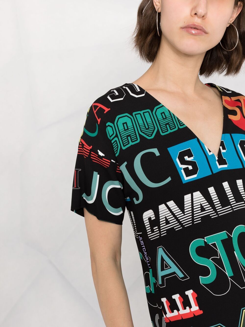 платье-футболка с логотипом Just Cavalli 165569465156