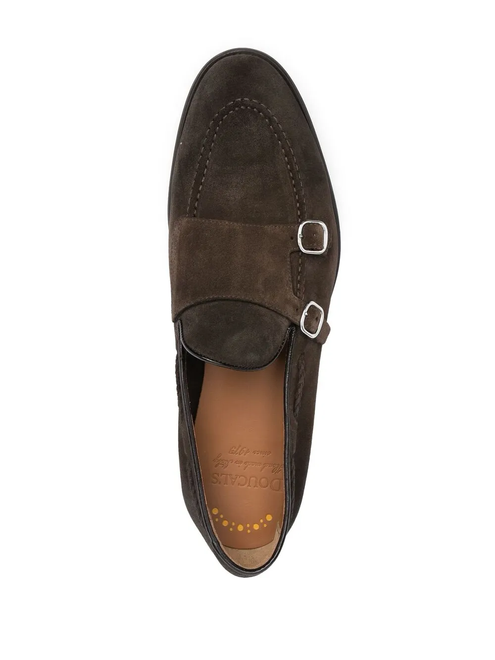 фото Doucal's double-buckle monk shoes