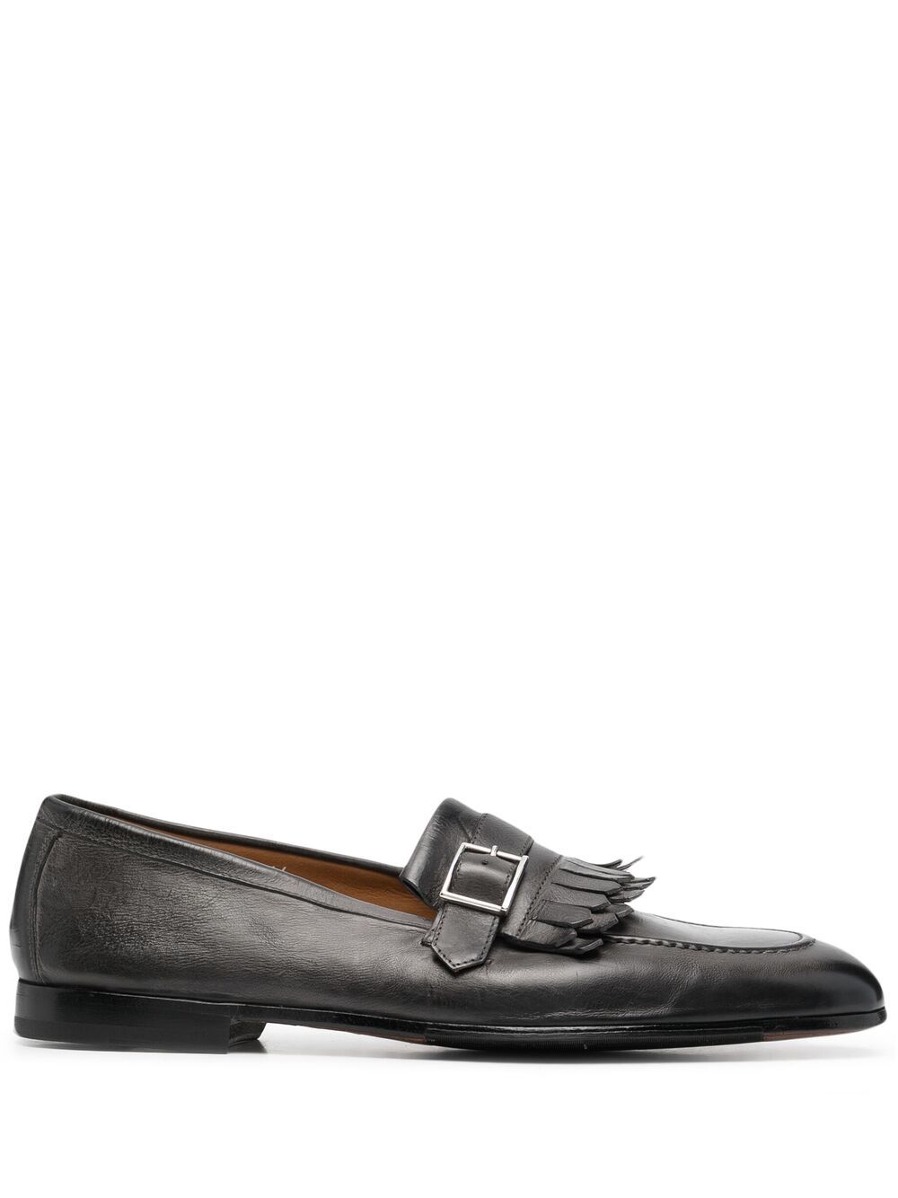 

Doucal's mocasines con ribete de flecos - Negro