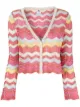 Image 1 of M Missoni zigzag-knit cropped cardigan