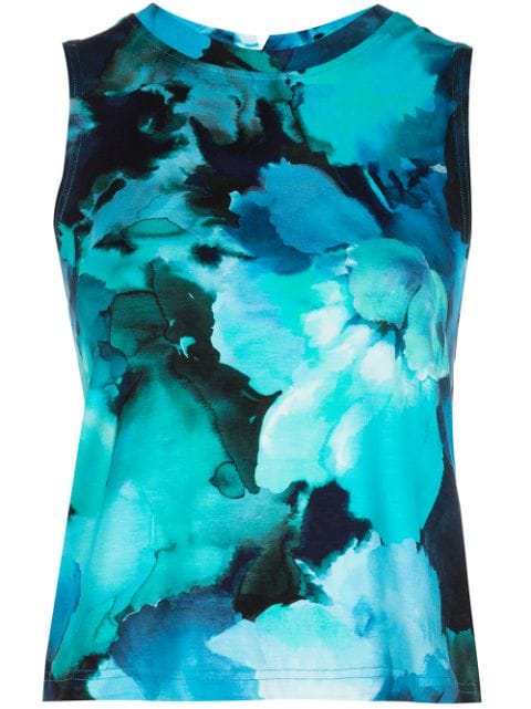 Marchesa Notte tie-dye print tank top