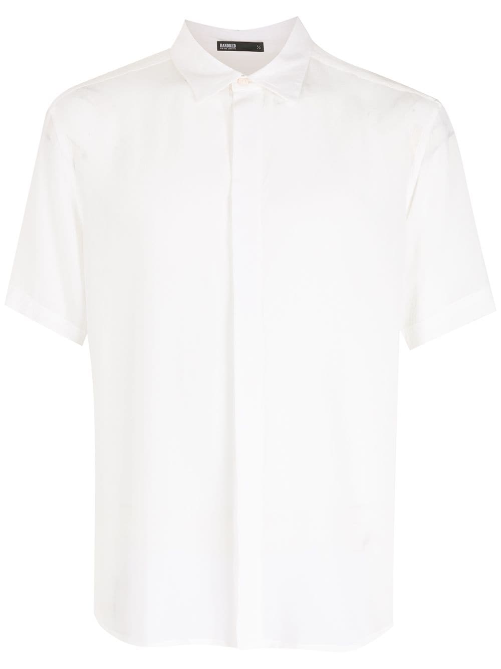 short-sleeved silk shirt
