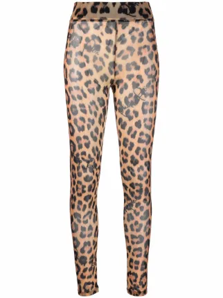 Philipp Plein leopard-print semi-sheer 