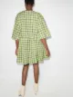 GANNI short-sleeve check mini dress