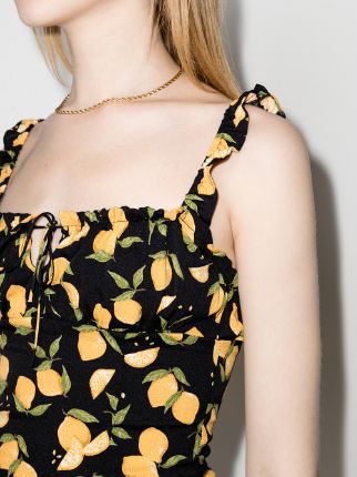 Cortese lemon print top展示图