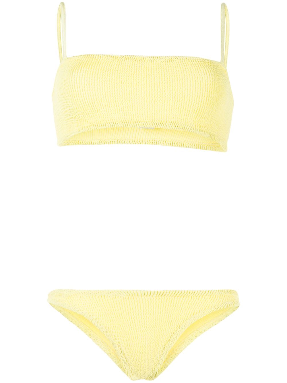 Hunza G Gigi Knit Bikini In Yellow