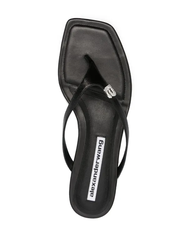 Shop Alexander Wang crystal embellished logo sandals with Express Delivery  - FARFETCH