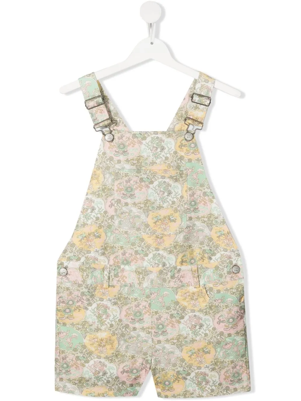 BONPOINT TEEN FLORAL-PRINT COTTON DUNGAREES
