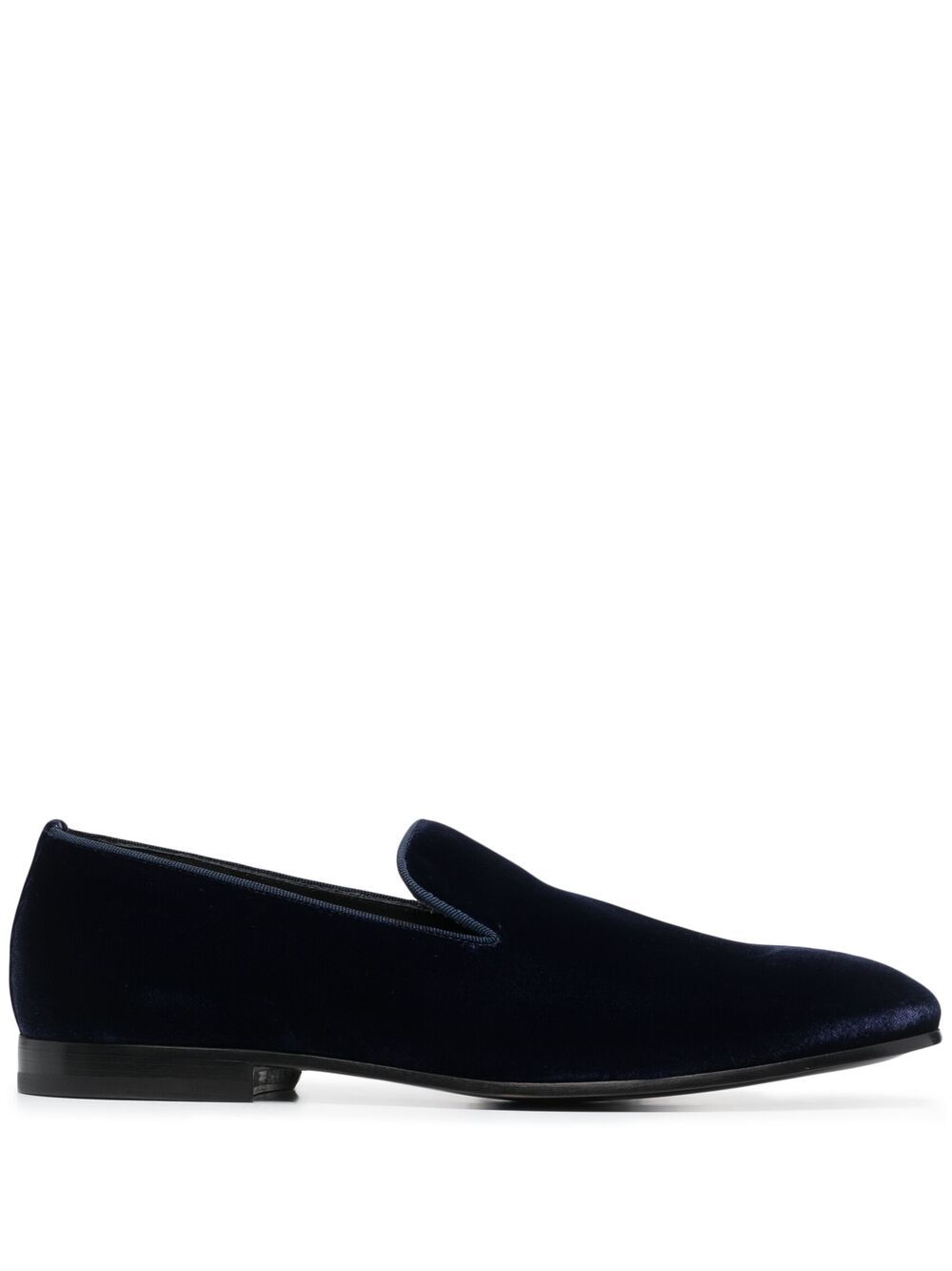 фото Doucal's almond-toe velvet loafers