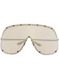 Rick Owens oversized mirrored sunglasses - Black